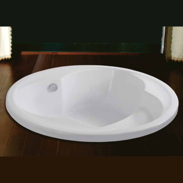 coral round acrylic bathtub
