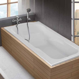salma acrylic rectangular bathtub
