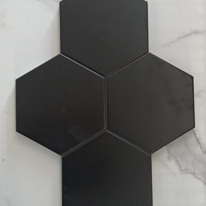 Chinese Crafted Porcelain Hexagon Matte Tile Collection