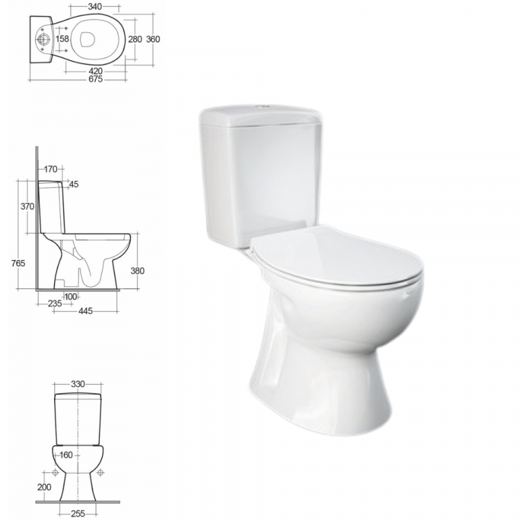 RAK-FLORA Close Coupled Water Closet