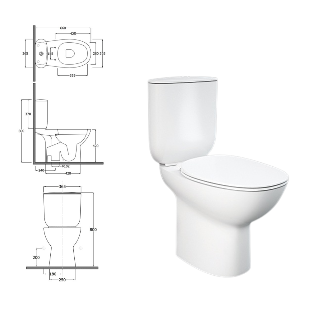 RAK-MORNING Close Coupled Water Closet