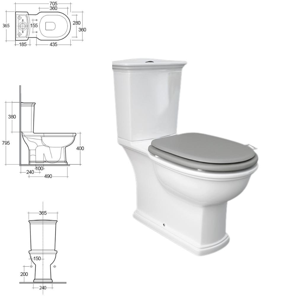 RAK-WASHINGTON Close Coupled Water Closet