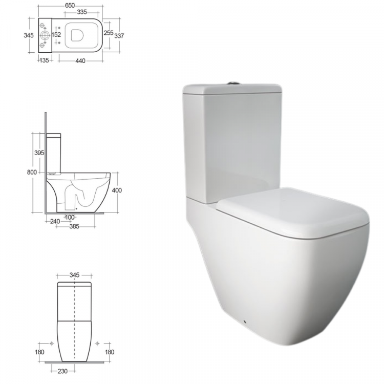 RAK-METROPOLIAN Close Coupled water closet