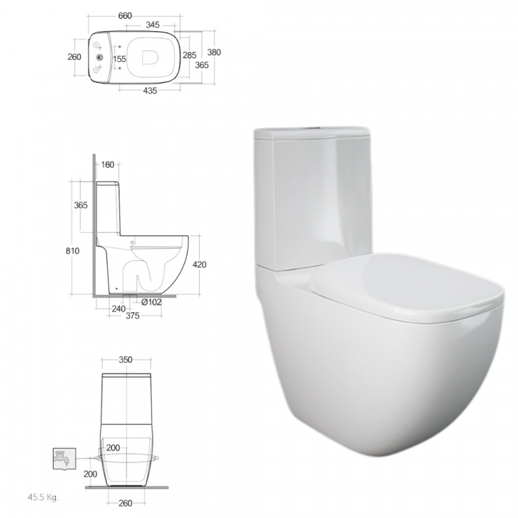 RAK-ILLUSION Close Coupled water closet