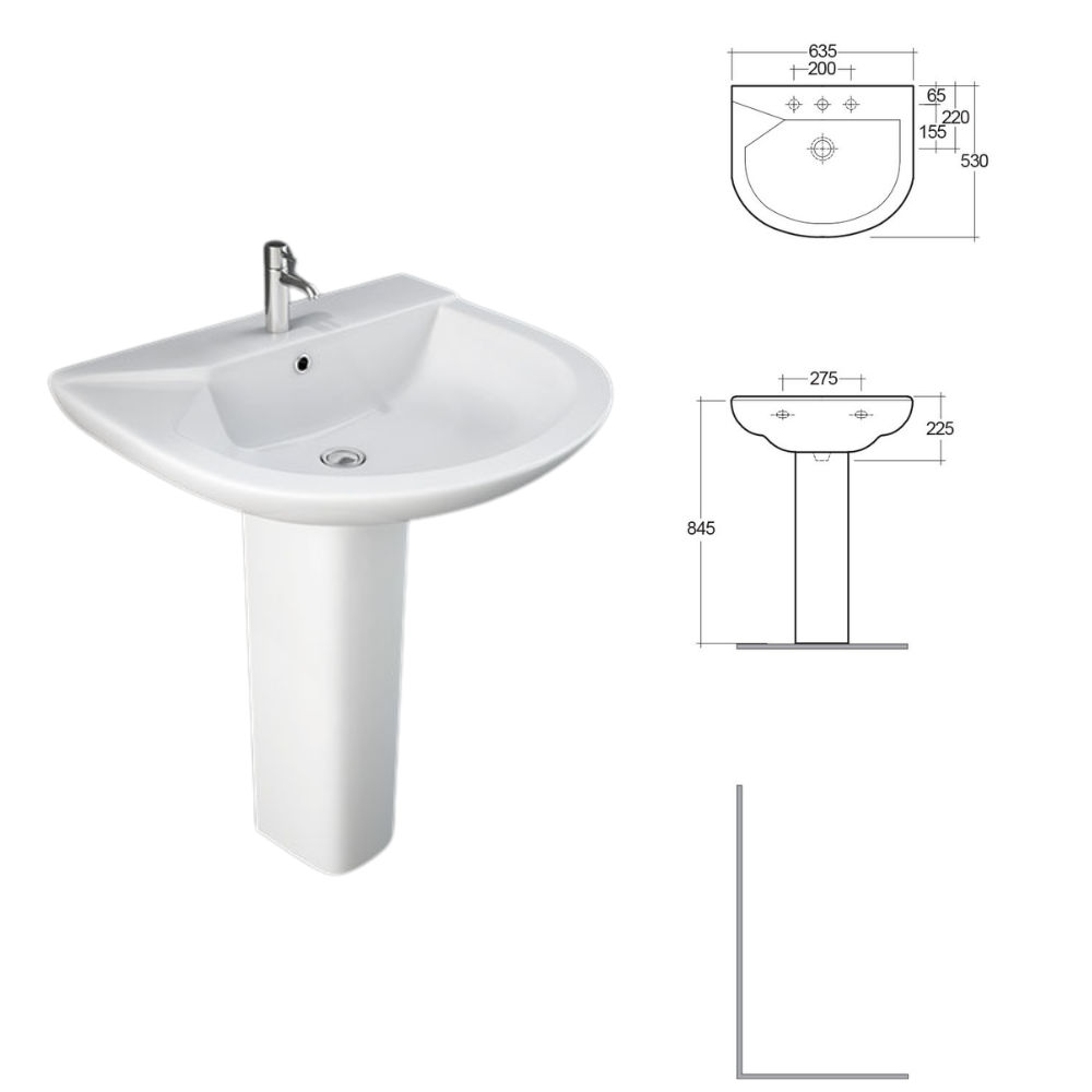 RAK- Pedestal wash basin