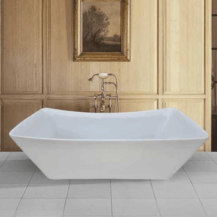 Freestanding acrylic bathtub