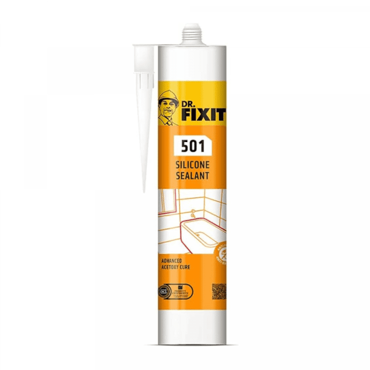 Dr. Fixit 501 Clear Silicone Sealant - 280 gm | Versatile Sealant for Glass, Windows, Sanitary Fixtures & Electrical Insulation