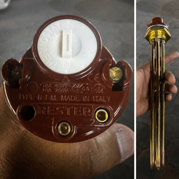 Rester Original Made in Italy Heating Element Compatible with Solimpeks Solar Water Heaters (10A-400V, 15A-250V)
